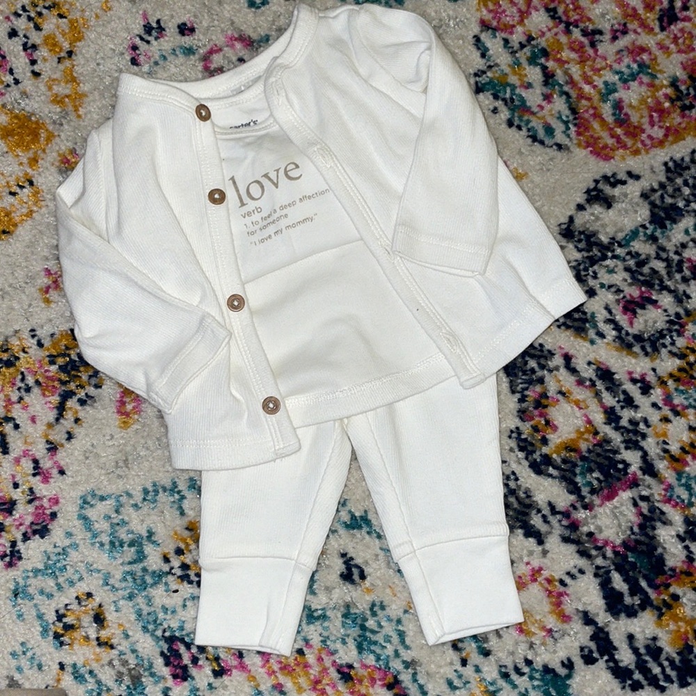 Unisex Matching set, short sleeve onesie cardigan tights
